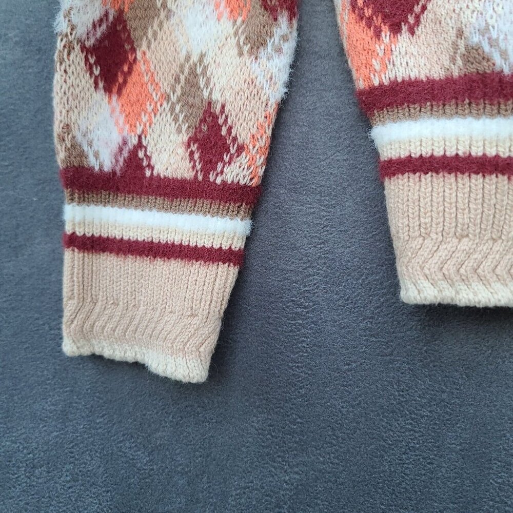 Free People Field of Flowers Zip Up Hoodie Cardigan Sweater XS Red Multi LS NWT - Picture 7 of 12